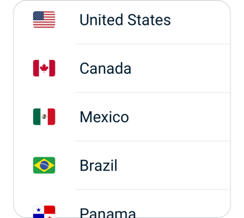 Huluobu connect step 2, choose VPN server location